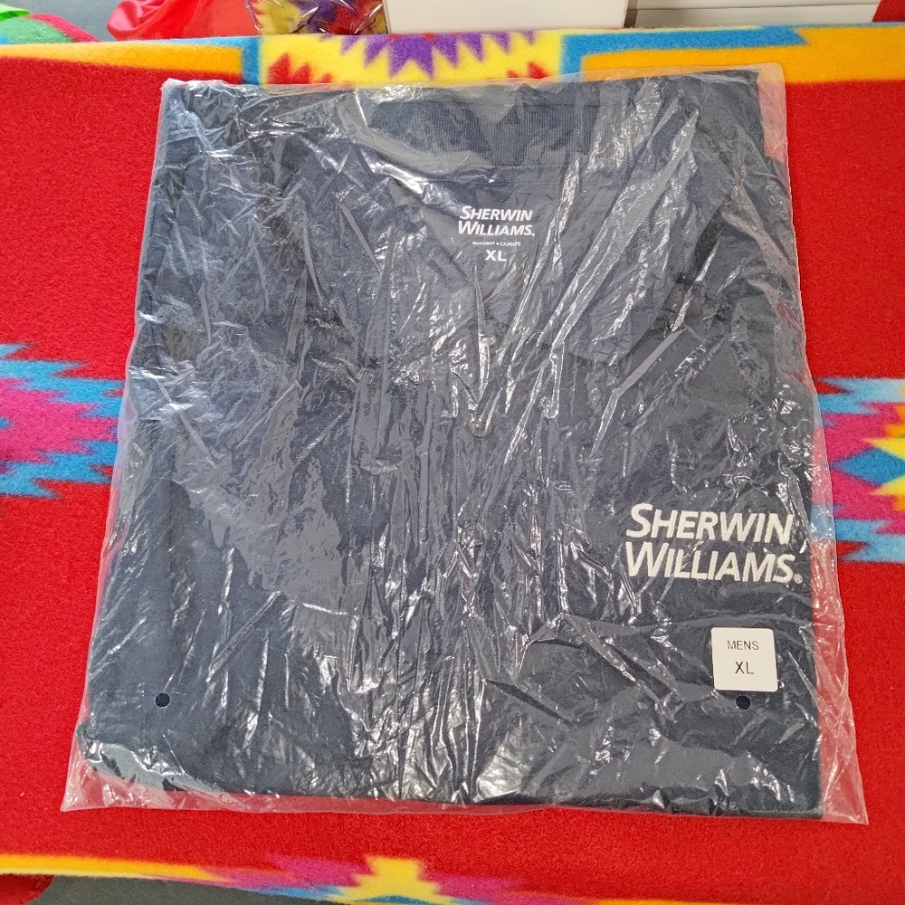 Sherwin Williams Embroidered Logo Performance Polo Shirt XL New